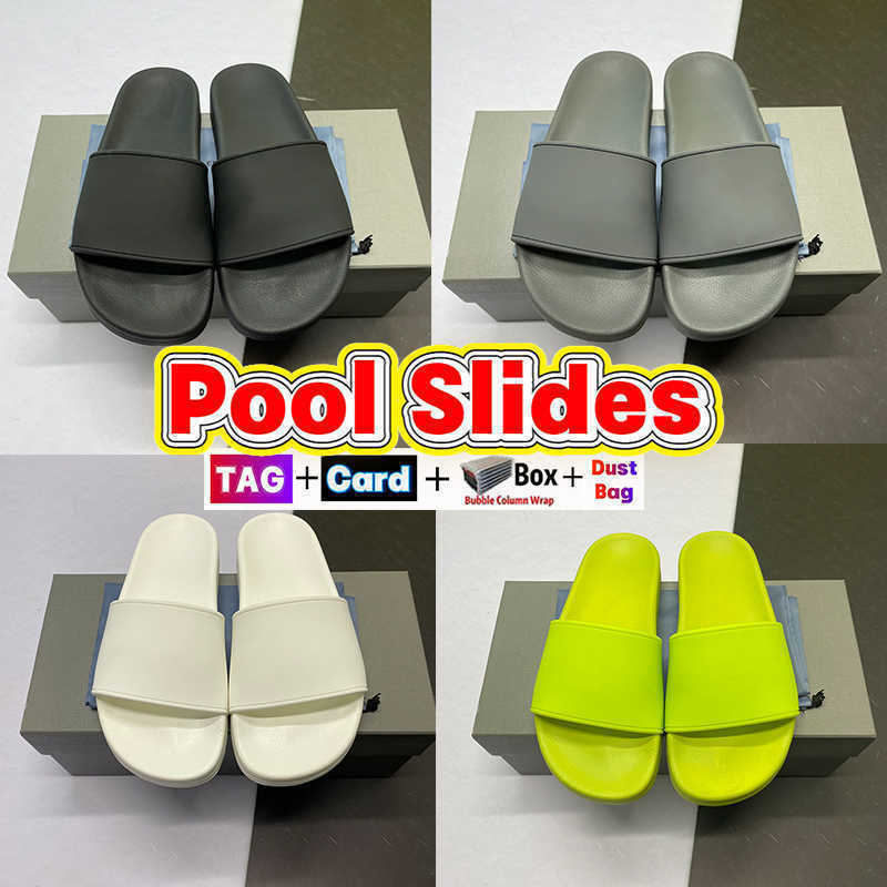 

Fashion Pool Slippers Black White Writing Fluo Green Slides Pink Beige blue Lime mens Women Flat Slide Sneakers Beach Indoor Shower Room, #5- blue