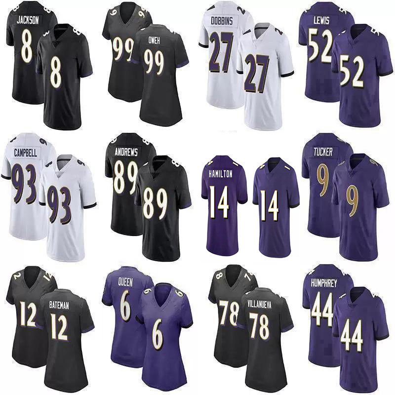 

14 Kyle Hamilton 65 Tyler Linderbaum 8 Lamar Jackson Custom Football jersey Mark Andrews Odafe Oweh Patrick Queen Justin Tucker Marlon Humphrey Ray Lewis JK Dobbins, Womens