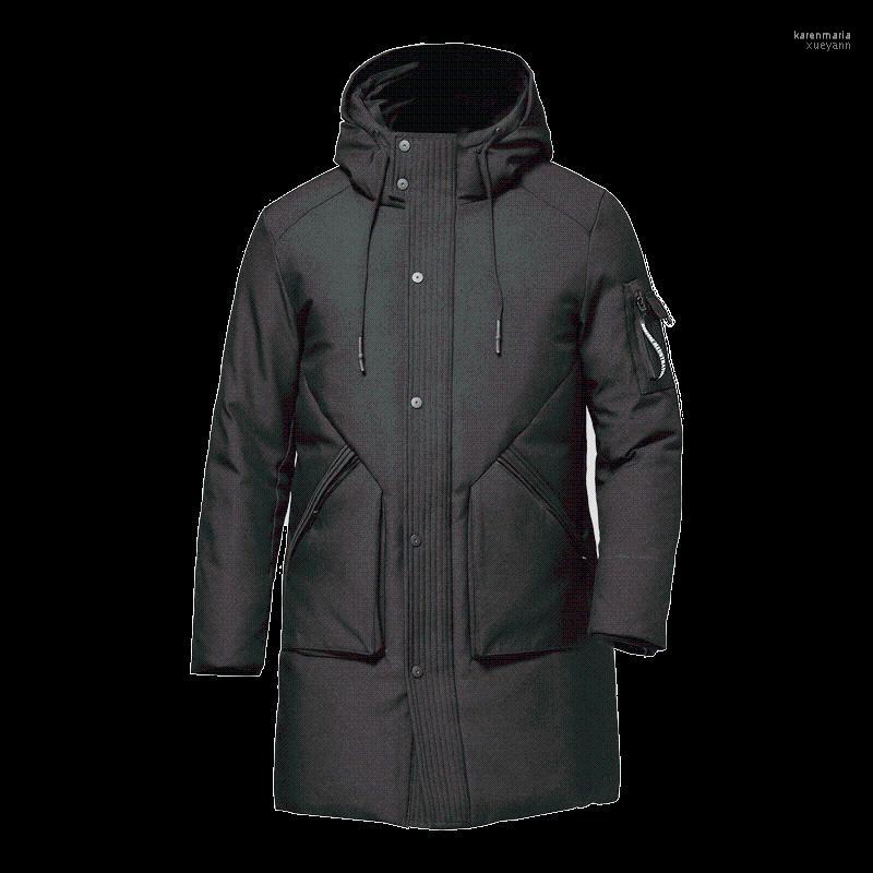 

Men's Down & Parkas Foldable Windproof Waterproof Splashproof Middle-length Black Slim Man White Duck Jacket With Hood Kare22
