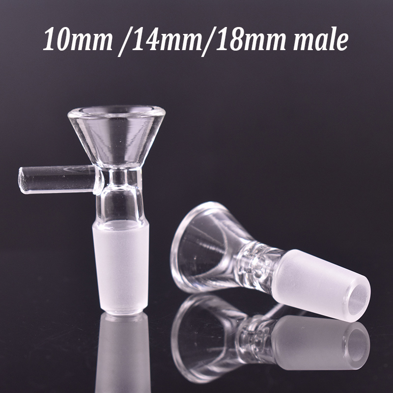 

10mm 14mm 18mm male female Thick Bowl Piece for Glass Bong slides Funnel Bowls Pipes smoking bowls heady oil rigs pieces accessories