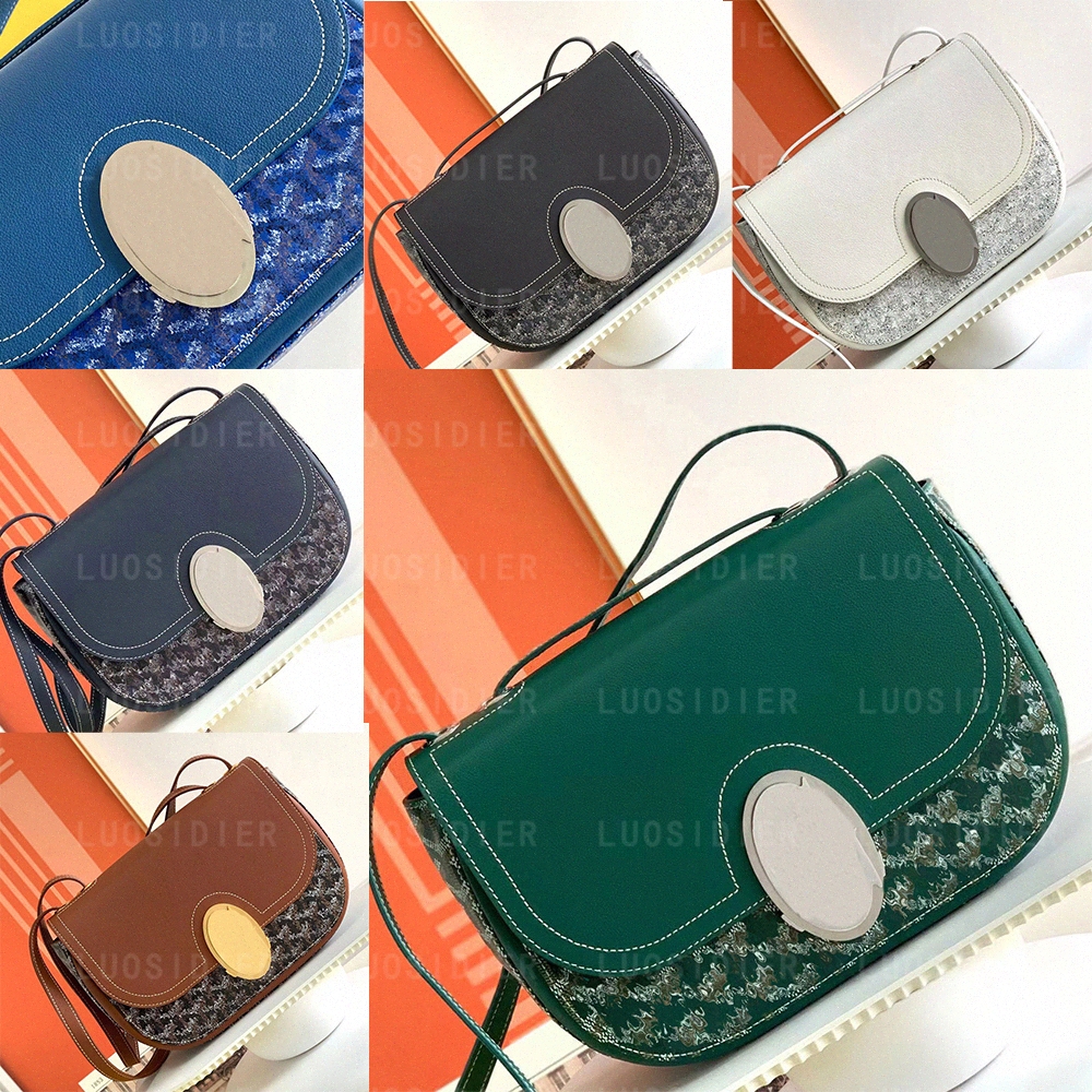 

233 bag crossbody bag seal clasp Flat pocket at the back 4 Goya-engraved metal eyelets Handbags Men Leather Messenger Bags Luxurys Designers Coin Purs t5f4#