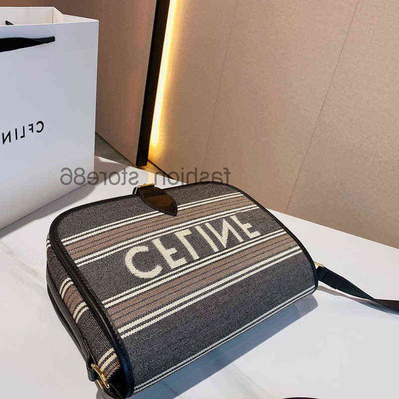 

Fashion Arc de Triomphe camera bag stripe canvas small square bag men's and women's versatile One Shoulder bags