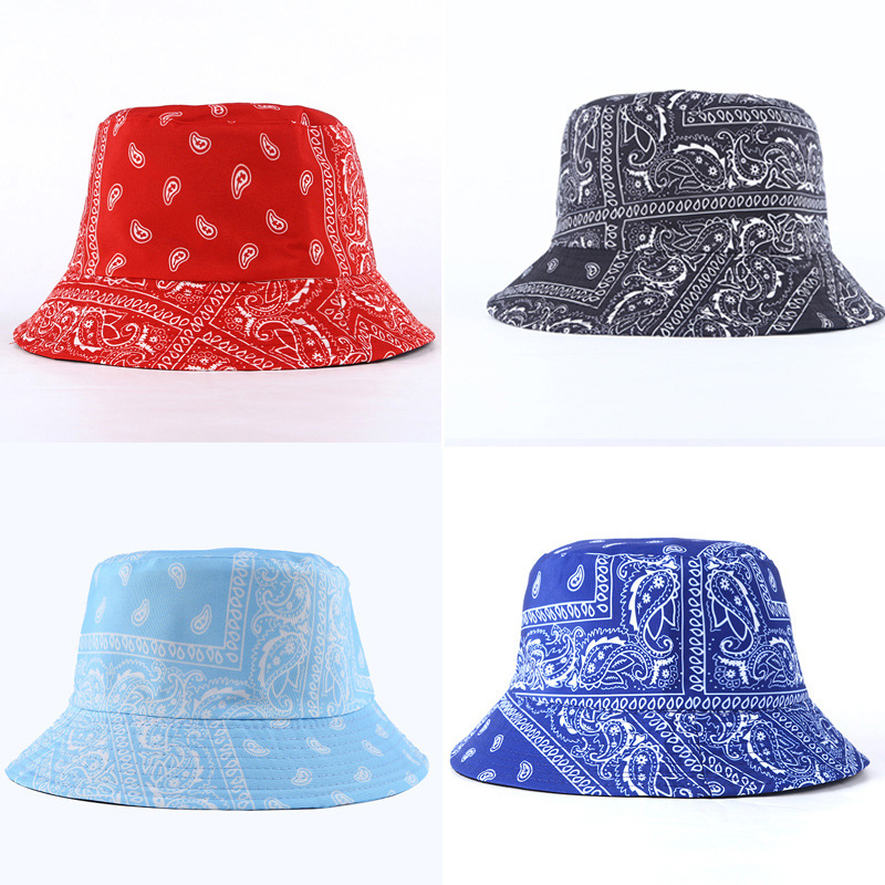 Impression de chapeau de pêcheur double face Outdoor Warm Sports Casual Cap Bucket Hats