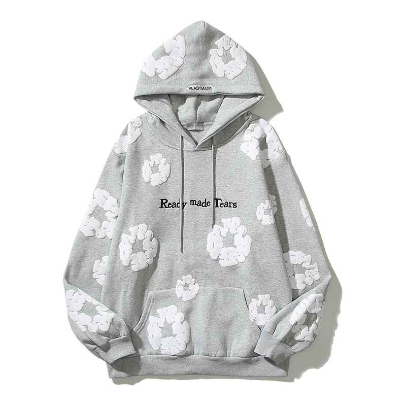 Puff Sweatshirts Hommes Femmes Vintage Designer Hoodies Vêtements pour hommes High Street Print Hoode Pull Sweat Imprimé