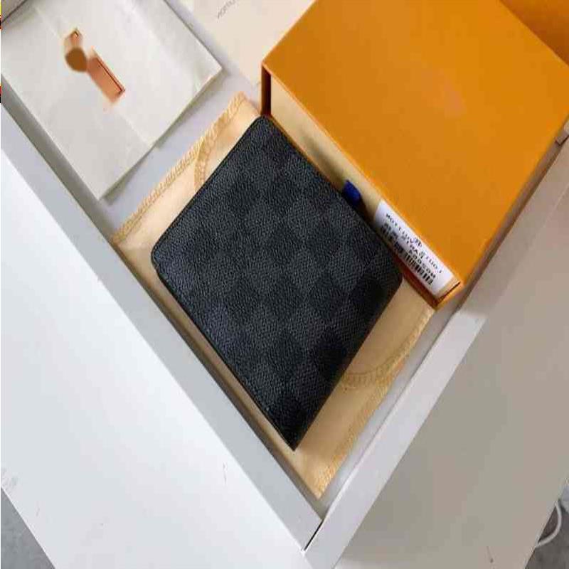 

Louiseity 1 Viutonity Luxury Box Fold Hot Classic Bags Lightweight Men Women Durable Short Wallet Bag Brand 12x9cm Size 62664 Msfvq, Black