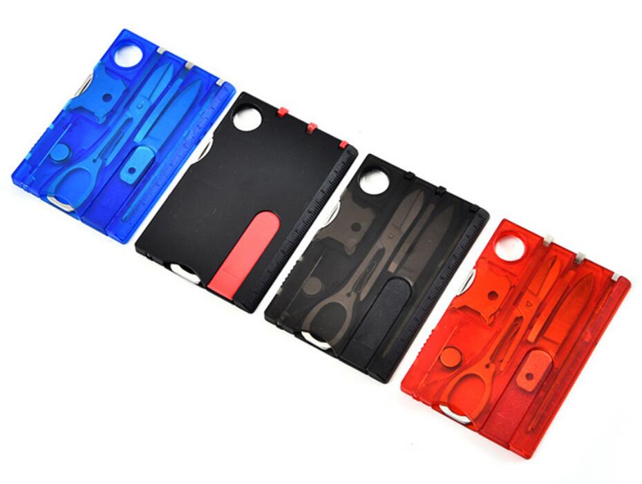

10 In 1 Pocket Credit Card Portable Multi Tools Outdoor Survival Camping Equipment 1 Box Portable Hiking Card Tools Gear