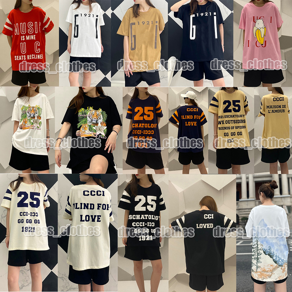 

2022 Spring summer fashion Designer Mens Womens Lovers style T shirts 100th anniversary limit Banana tiger Lovely banana Cartoon music is mine comic Carriers T shirt, 15