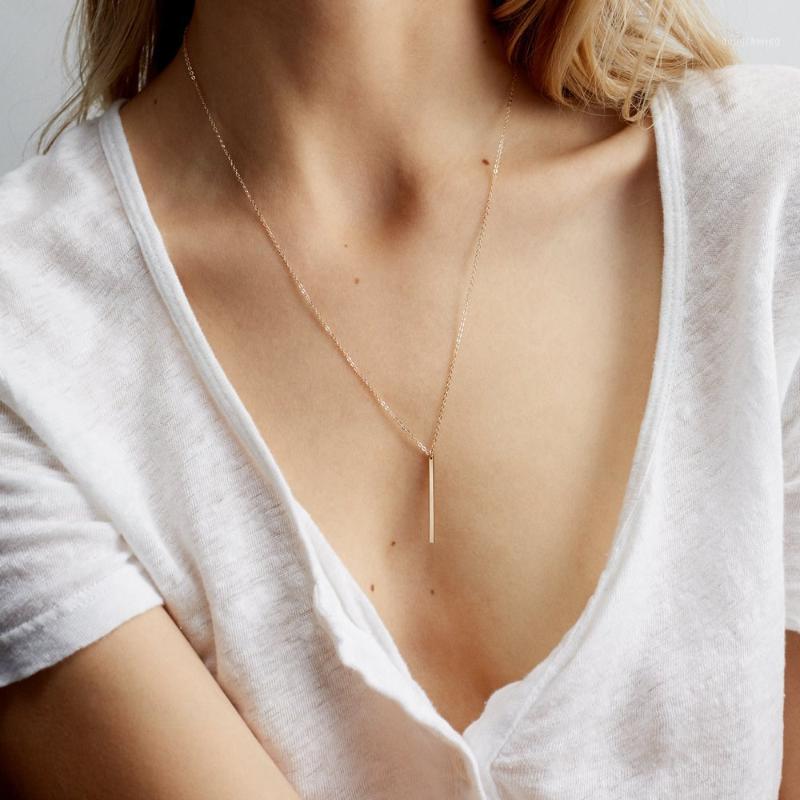 

Fashion Stainless Steel Pendant Necklace Simple Stick Geometric Personalized Women In Jewelry Chains