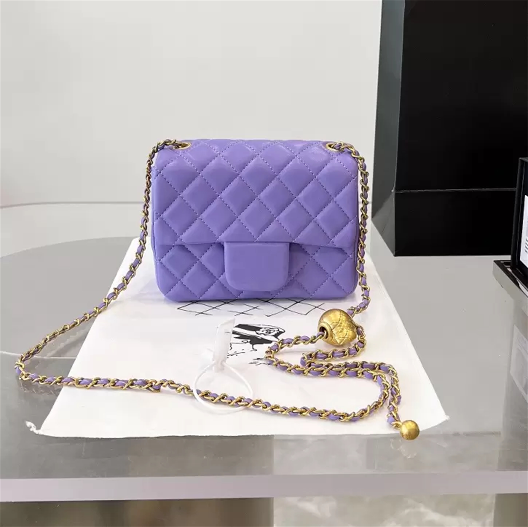 Mini Crush Ball Flap Bag sacoche Square Candy Nine Colors Classic Quilted Plaid Chain Shoulder Strap Gold Metal Hardware Crossbody Designer Luxur