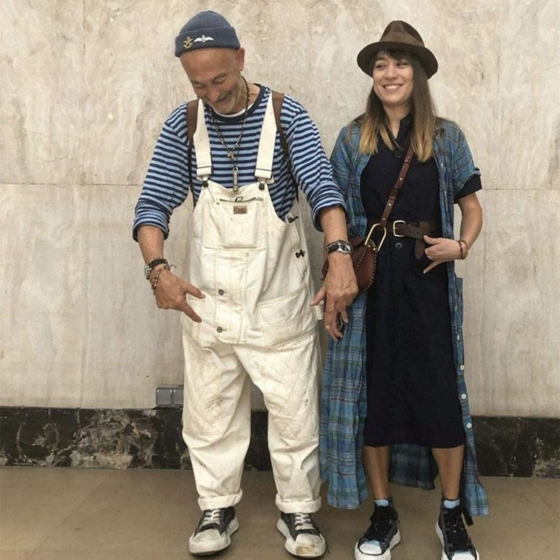 

Men's Pants 2022 Men Streetwear Hip Hop Jumpsuit Overalls Japan Harajuku Couple Loose Casual Wide Leg Cargo Bib Harem Trousers, Black