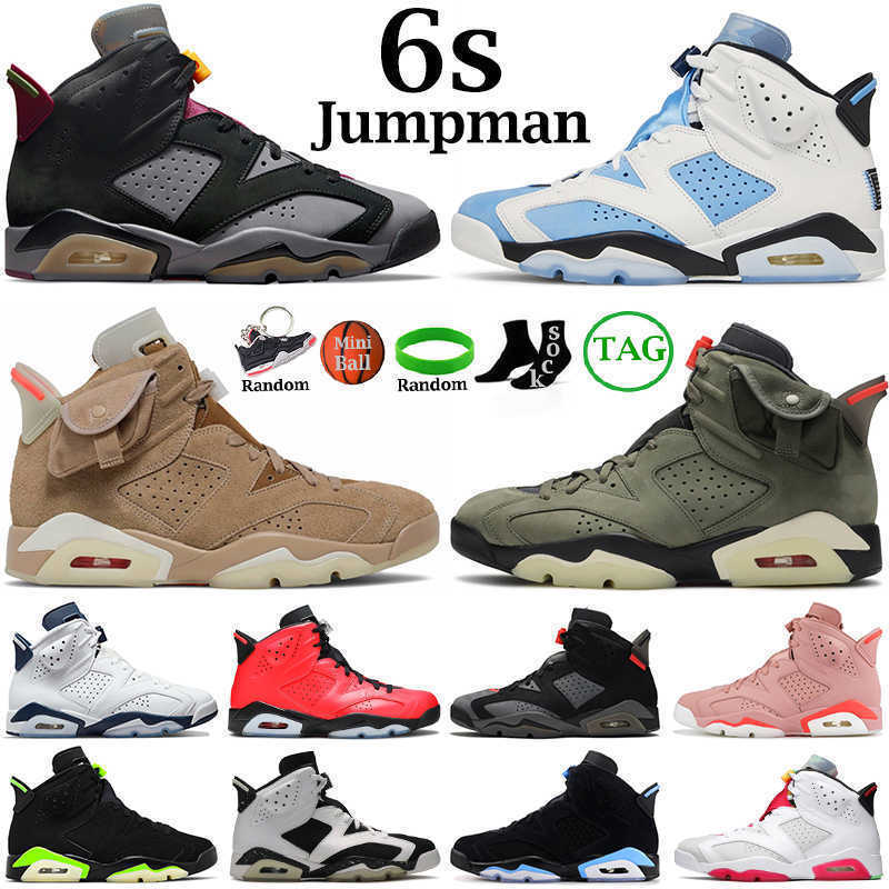 Men Women 6s Basketball Shoes Jumpman 6 UNC White Midnight Navy British Khaki Olive Black Cat Bordeaux Bred Gold Hoops Hare Mens Trainers