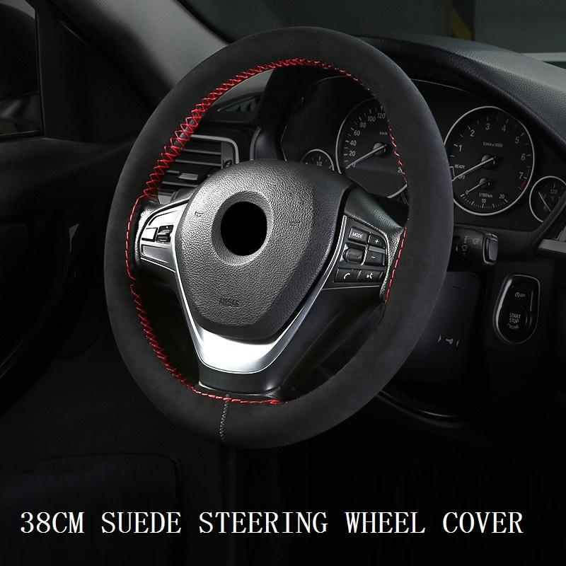 Couvre Volant De Luxe Flanelle Matériel Universel DIY Couverture De Volant De Voiture Anti-Slip Sports Style 38CM Anti-catcher Titulaire Fit M