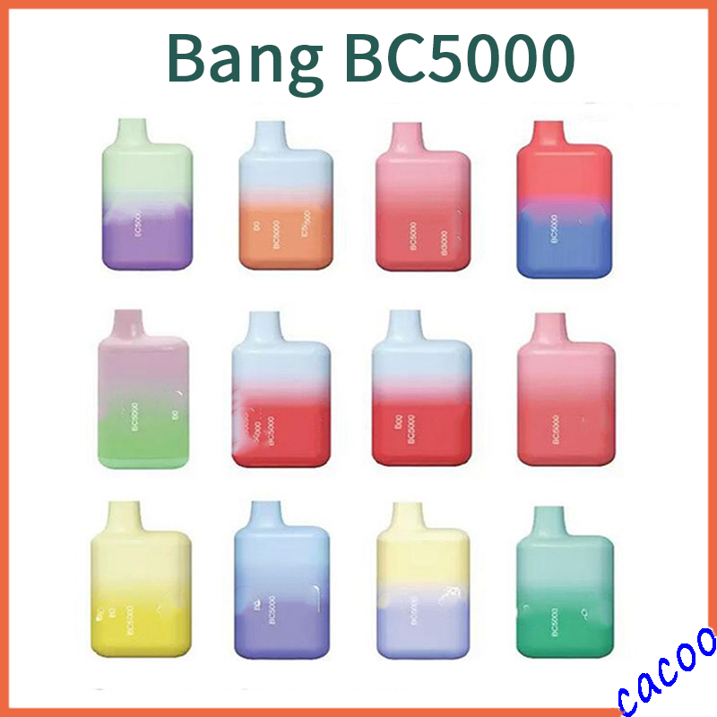 

Bang BC5000 disposable E Cigarettes Rechargeable battery 5000 puffs Device vape pen Kit 650mah 11ml per-filled cartridges pod Vaporizers
