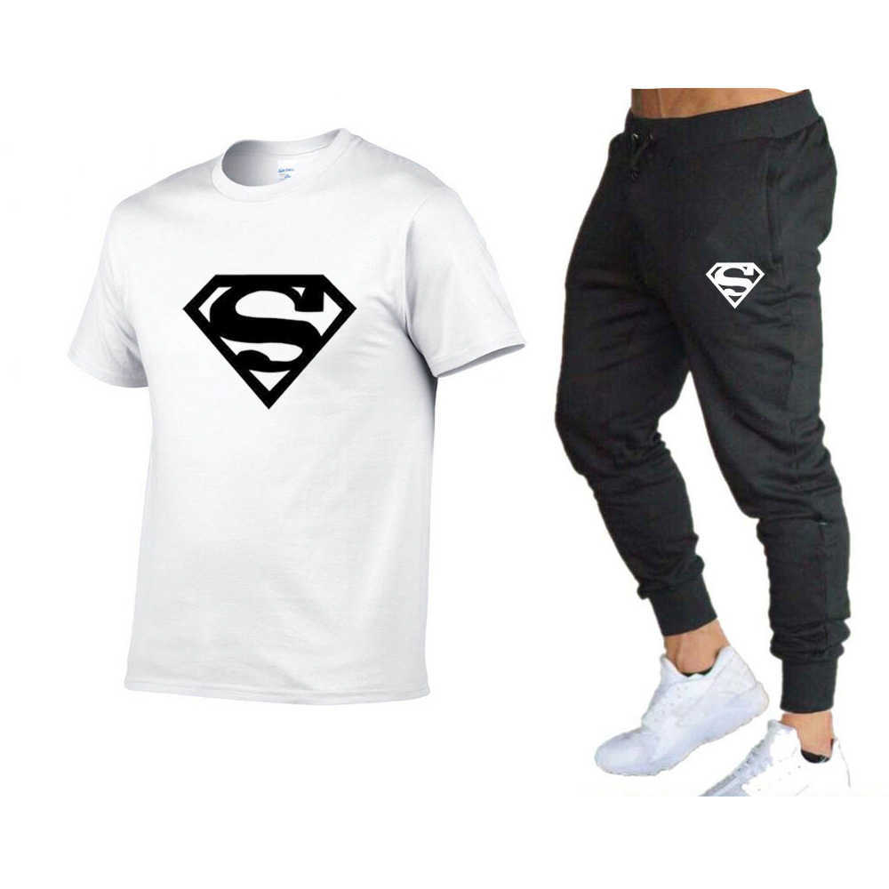 

Tracksuit Summer Designer New Style Men' Sports Suit Brand Printing Casual Fashion Cotton Short Sleeves sweatshirt Men' T-Shirt Pants, Black