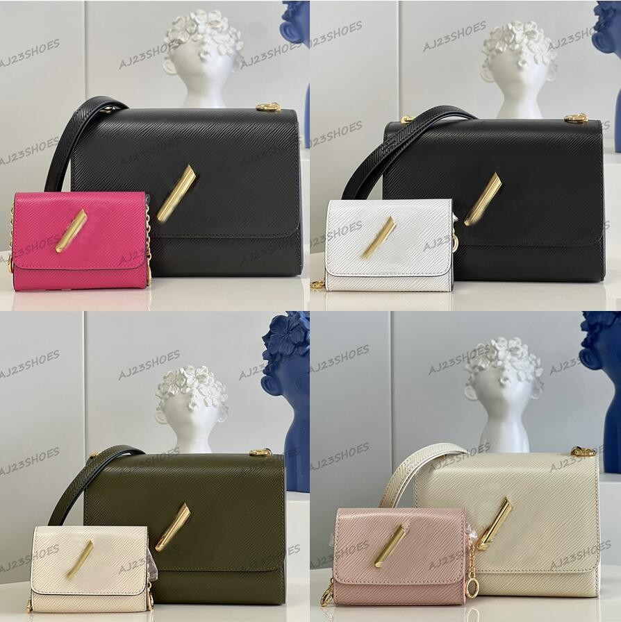 

2022 Luxury Fashion Women Twist MM PM EPI Leather handbag Detachable duo bags crossbody brand Gold lock designers Bag M59884 M59885 M50332, 01