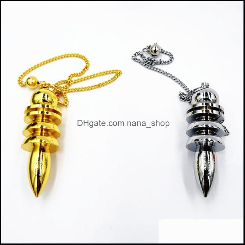 

Pendant Necklaces Pendants Jewelry Pendums For Dowsing Pendum Male Healing Pyramid Spiritual Charms Dhsnx