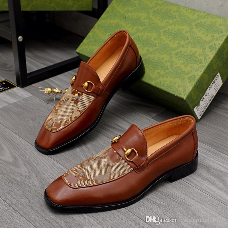 

A3 2022 New 8 Style G Luxury Brand Penny Loafers men Casual shoes Slip on Leather Designer Dress shoes big size 38-45 Brogue Carving loafer Driving party size 38-45, Shoelace