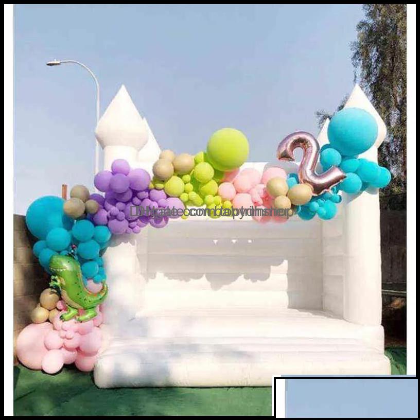 

Inflatable BouncersPlayhouse Swings Sports Outdoor Play Toys Gifts Bouncersplayhouse 13X13Ft 4X4M Wedding Bouncer White Bounce House Birthd