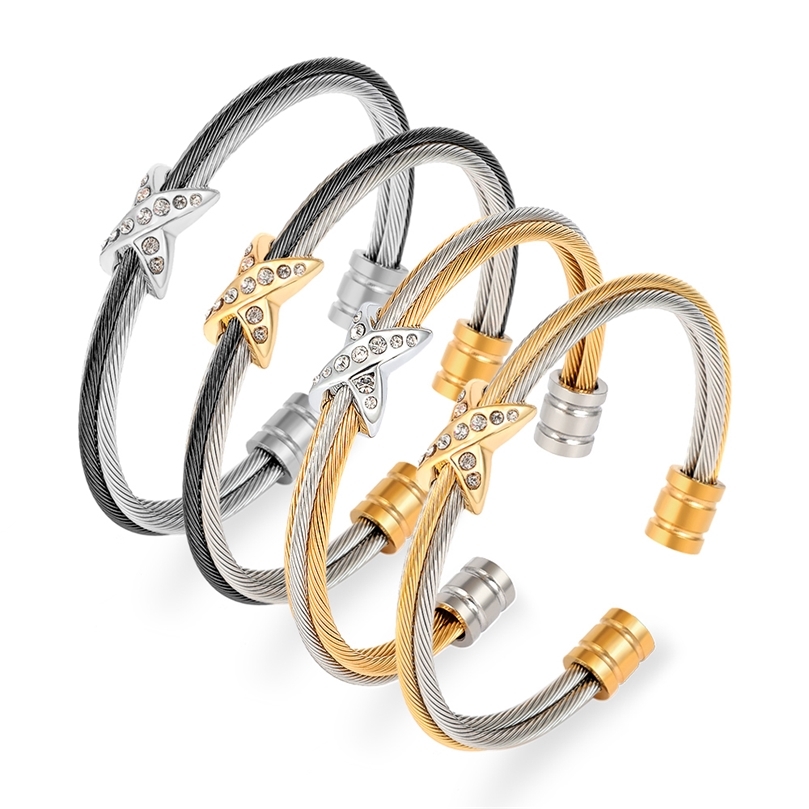 

Vintage European Bangle Twisted Cable Wire Bracelet Antique Bangles Cross Fashion Style Design X Twisted Cuff Bracelets 220716