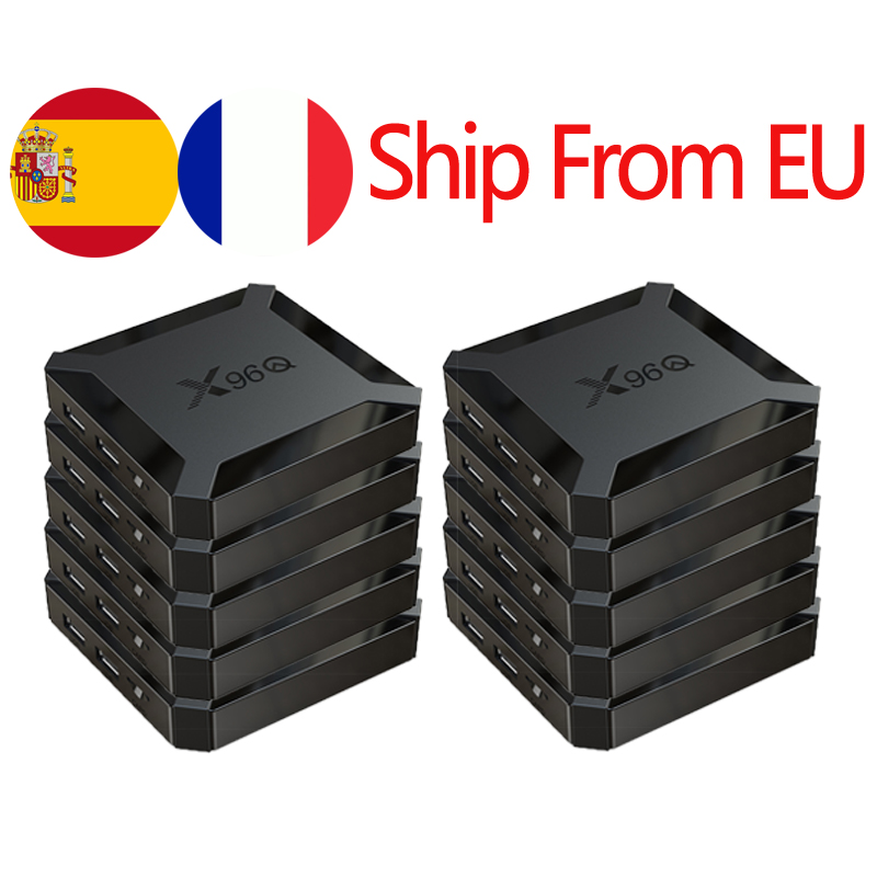 

10pcs Ship From Europe X96Q Smart Android TV Box 10.0 Allwinner H313 1GB 8GB 2GB 16GB 2.4G Wifi Media Player Set Top Box France Spain stock