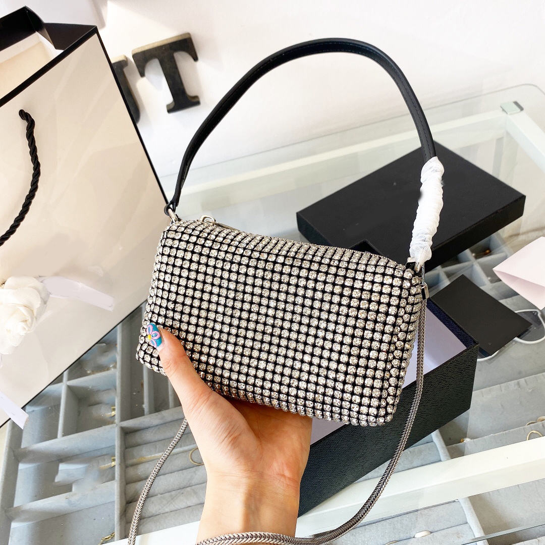 

designer miss bling buling dinner bag evening womens glitter diamond clutch bags lady shiny part shoulder purse, Dust bag