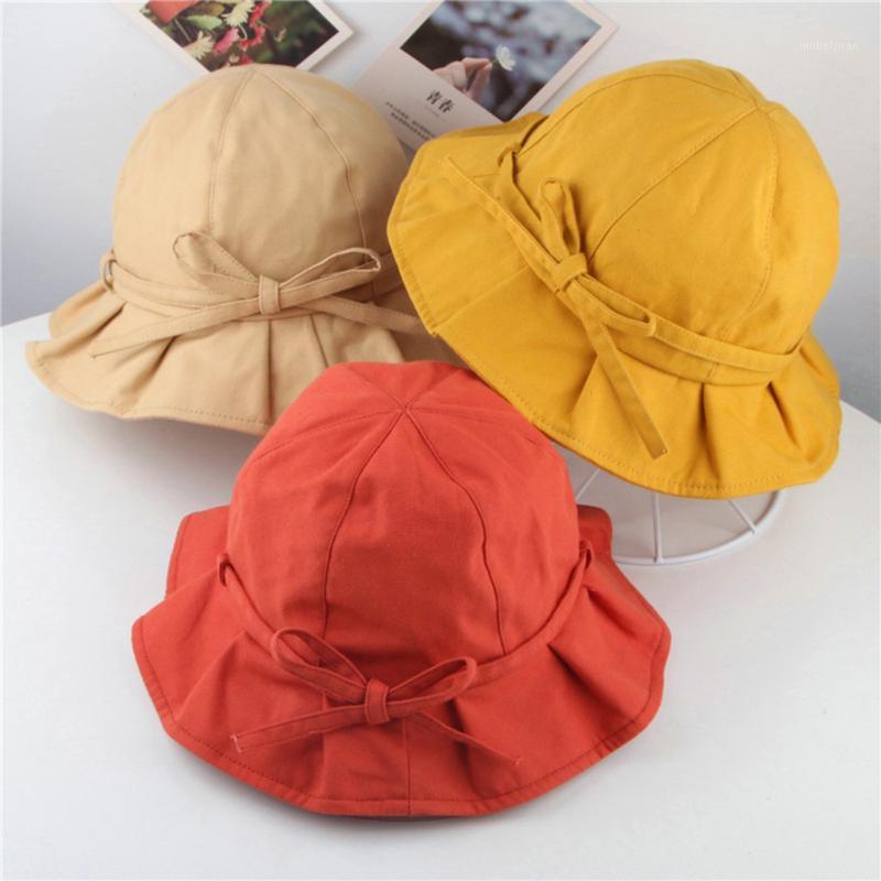 

Hair Accessories Toddler Kids Girls Boys Hat Candy Solid Ribbons Breathable Hats Bucket Caps Baby Beanie, Rd