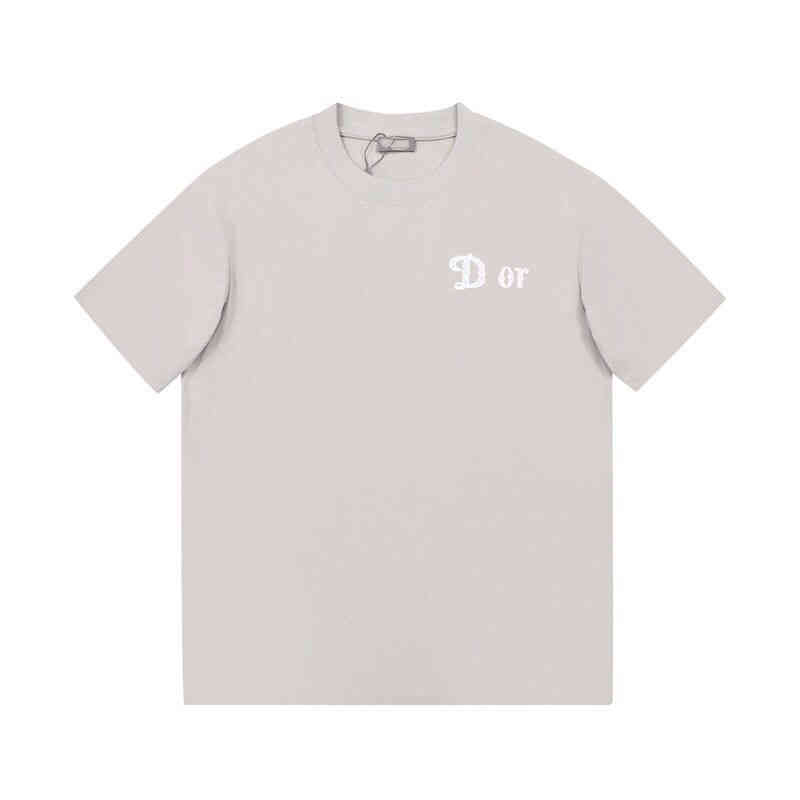 Designer Diros Classic T Shirt Letter Printed Fashion Summer Mens And Womens CD Solid Color Round Collar Tee