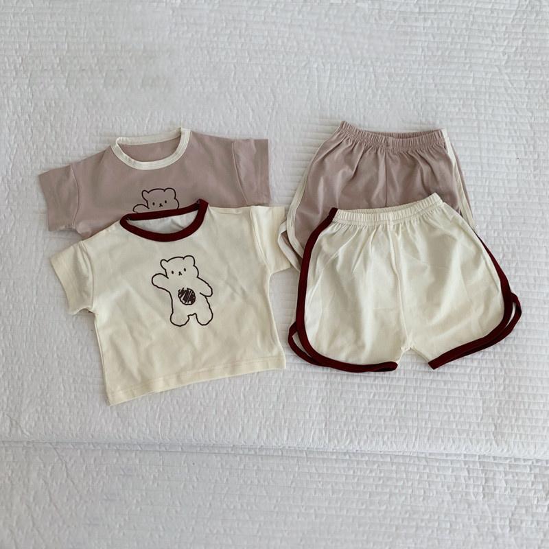 

Clothing Sets Korea Baby Summer Boy Clothes Infant Cotton Girl Tops Shorts 2pcs Born Outfits 0-24MClothing