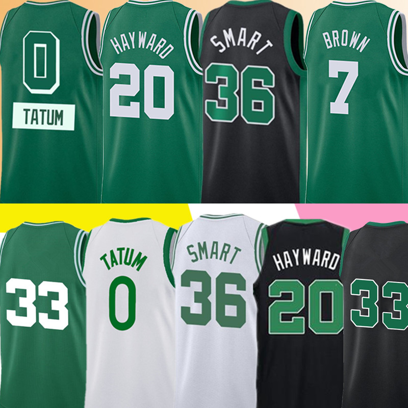 

Jayson 0 Tatum Jersey Larry 33 Bi Marcus 36 Smart Jaylen 7 Brown Gordon 20 Hayward Basketball Jerseys
