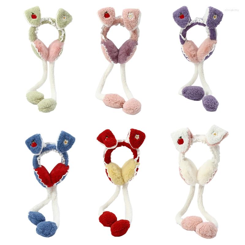 

Berets Plush Ear Shaped Earmuff Cosplay Party Cartoon Animal Moving Warm Flap Carnival SuppliesBerets BeretsBerets, Red