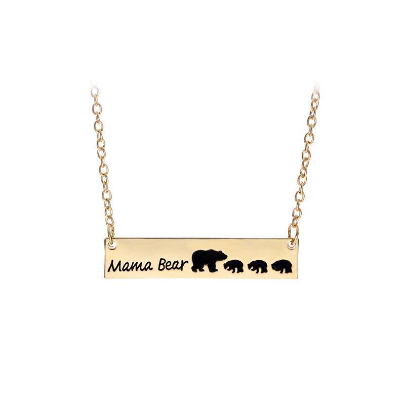 

Pendant Necklaces Exquisite Pet Tag Family Cartoon Chains Cute Bears Bird Baby Vintage Kids Accessories Letter 3 Colors Clavicle Chain jllfpK