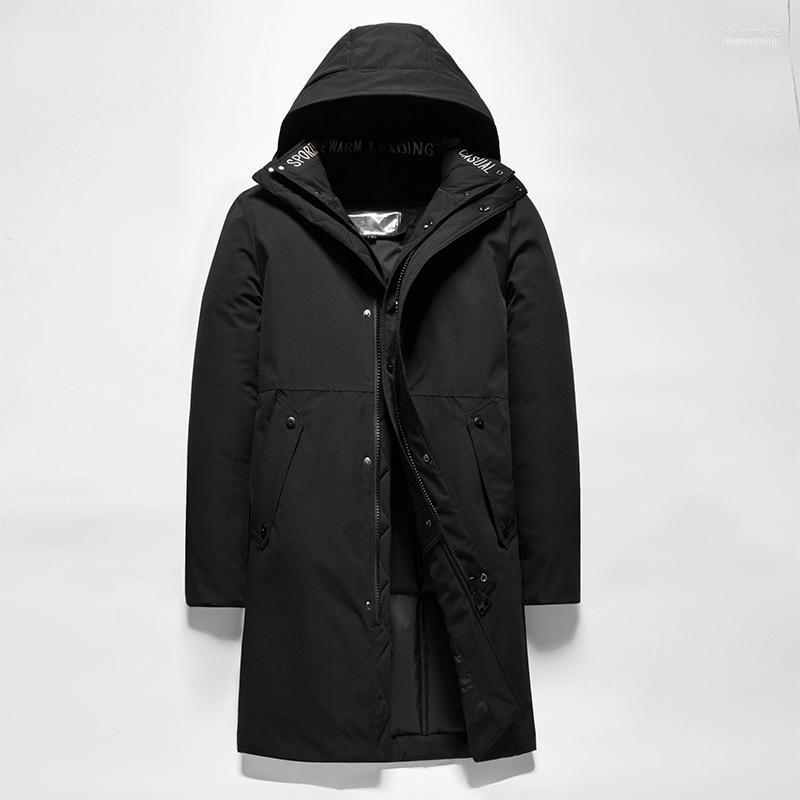 

Men's Down & Parkas Business Long Style Jacket White Duck Standard Mens Clothing1 Kare22, Black