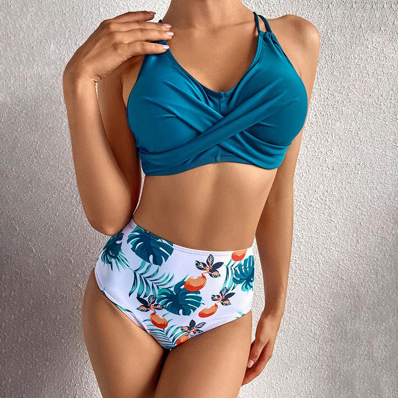 

Women' Swimwear 2022 Woman Sexy Bikini Big Women Bathing Suits Floral Plus Size Swimming Suit Female Bather Swimsuits, 01