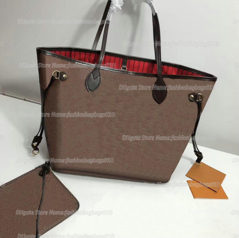 

MM GM Tote Designers Never Composite Bag Womens Shopping Bag With clutch Zipped Pouch Women Designer Luxurys Shoulder Full Bags 2pcs 2sets