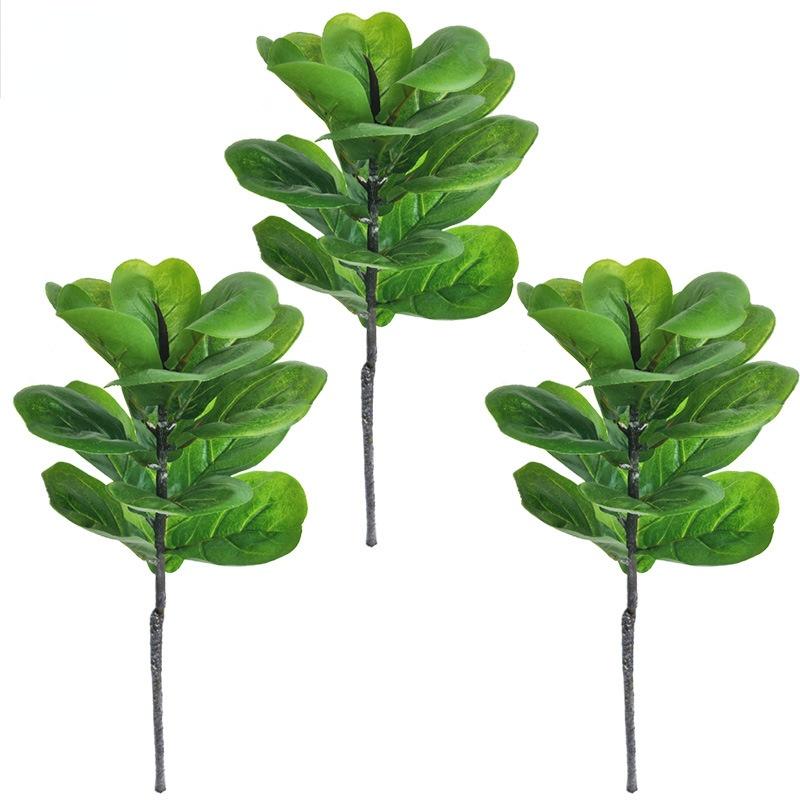 

Decorative Flowers & Wreaths 72cm Long Pole Single Banyan Leaf Artificial Plant Home El Restaurant Office Interior Decoration Flower Arrange, Single ficus leaf