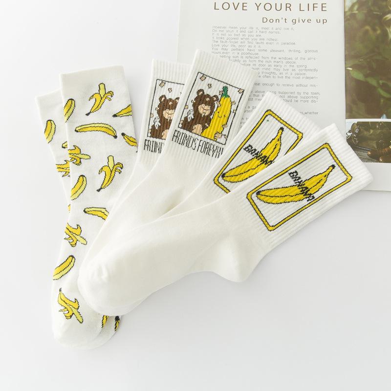 

Socks & Hosiery Women Men Unisex Funny Cartoon Banana Harajuku Cool Skateborad Sokken Art Fashion Cotton Hipster Happy Cute SocksSocks, 02