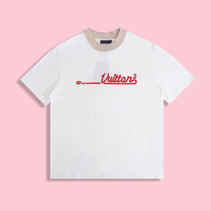 2022ss début du printemps nouveau T-shirt imprimé en coton de haute qualité pull à col rond coutures manches courtes Taille m l xl xxl Couleur no