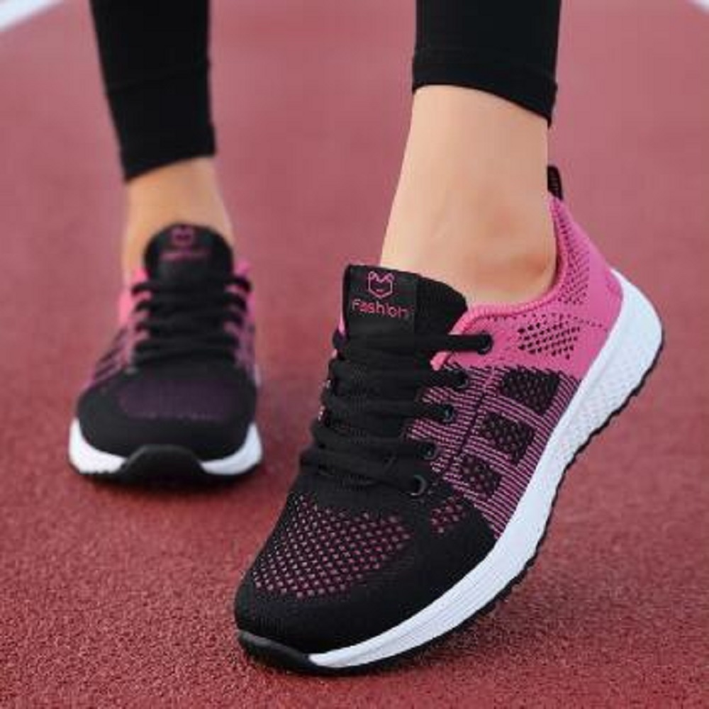 

2022 Running Sneakers Woman Shoes Shoe Flats Sport Ladies Trainer Women Lace-Up Mesh Light Breathable Female zapatillas mujer chaussure femme, # 1
