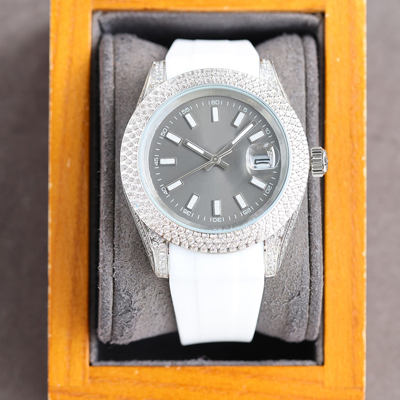 

Montre De Luxe Mens Watch Automatic Mechanical Watches 40mm Diamond Bezel Waterproof Fashion Business WristWatches Gift, Color 1