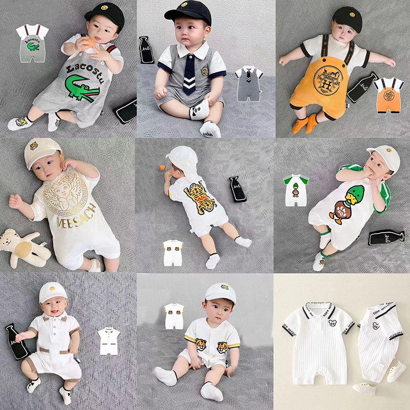 

Baby Rompers Summer Clothes Newborn Short Sleeve Jumpsuit For Outdoor Sport Babies Infant Jumpsuits, Colorful