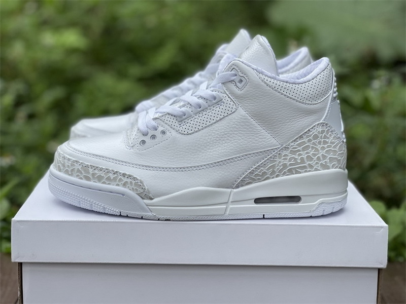 

Top Shoes Quality Jumpman 3 3S Triple White Men basketball Luxury designs Fashion leather Sports running Trainer Sneaker 136064-111, With original logo