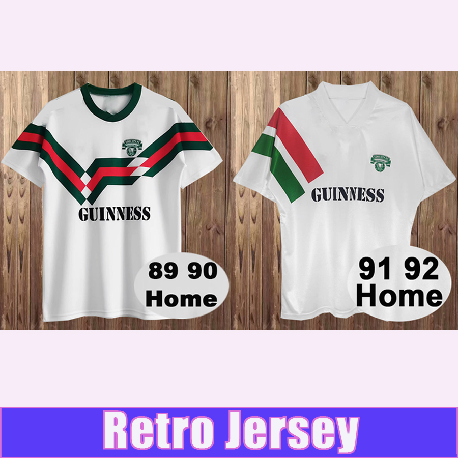 

1989 1990 91 92 Cork City Retro Soccer Jersey Home White Football Shirt Short Sleeve Uniforms, Fg4800 1989 1990 home