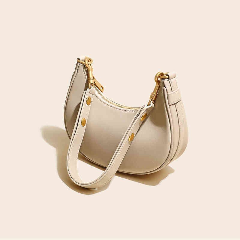 

Fashion Trend New Ladies Luxury Brand Bag Designer Wholesale Armpit Leather Women's Minority High-grade Single Shoulder Handbag, Khaki cow leather in stock