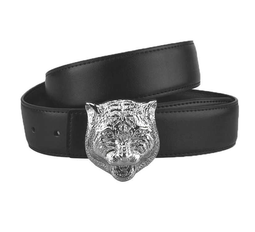 

Belt Belts For Men 2022 Copper Black Gold Silver Senior Tiger Head Buckle Belt Fashion Leather Casual Women Men Belt, Brown