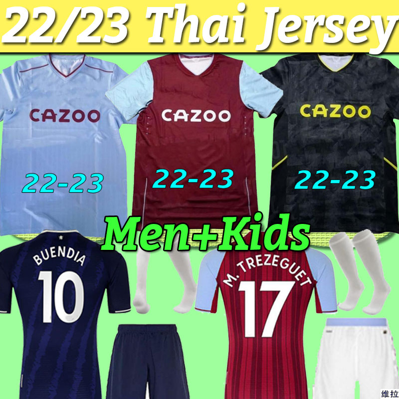 

2021 2022 Coutinho Astons soccer jersey 21 22 Buendia villa TraorE GREALISH WESLEY McGINN WATKINS SANSON Luiz Men kids kit Football shirts goalkeeper marinez KODJA, Away+patch