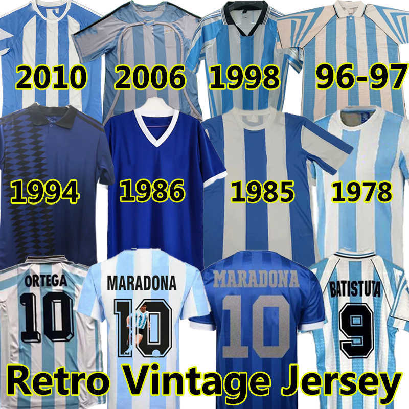 

Argentina Retro Soccer Jerseys MARADONA RIQUELME CRESPO TEVEZ ORTEGA BATISTUTA KEMPES Veron Zanetti Tevez 1978 86 94 96 98 2006 14 vintage, Agenting 1978 home