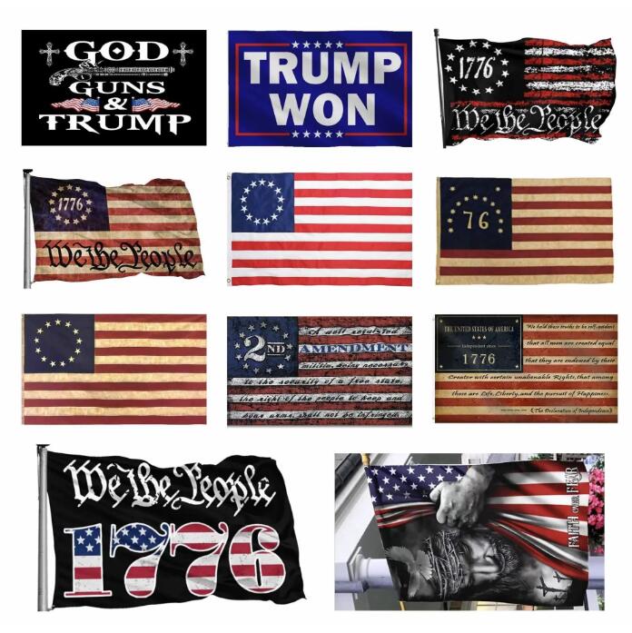DHL Free American Flag-Faith Over Fear God Jesus 3x5ft Flags 100D Polyester Banners Indoor Outdoor Vivid Color High Quality With Two Brass Grommets T0428