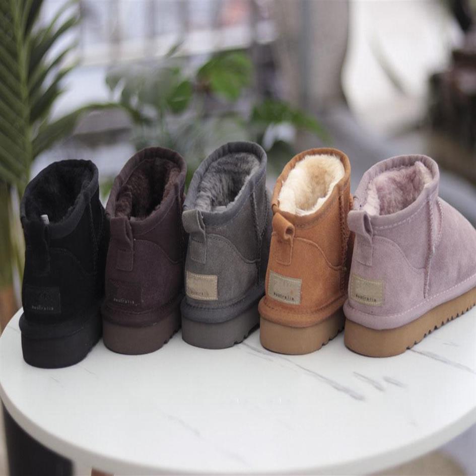 

2021 Classic australia wgg women platform womens boot girls lady bailey bow winter fur snow Half Knee Short boots 36-42305s, Grey