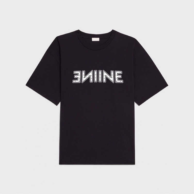 

PARIS rivet letter printed Tee Fashion Short sleeve crew neck T-Shirt Man Women Summer casual Hip Hop Highstreet FZTX674, Black