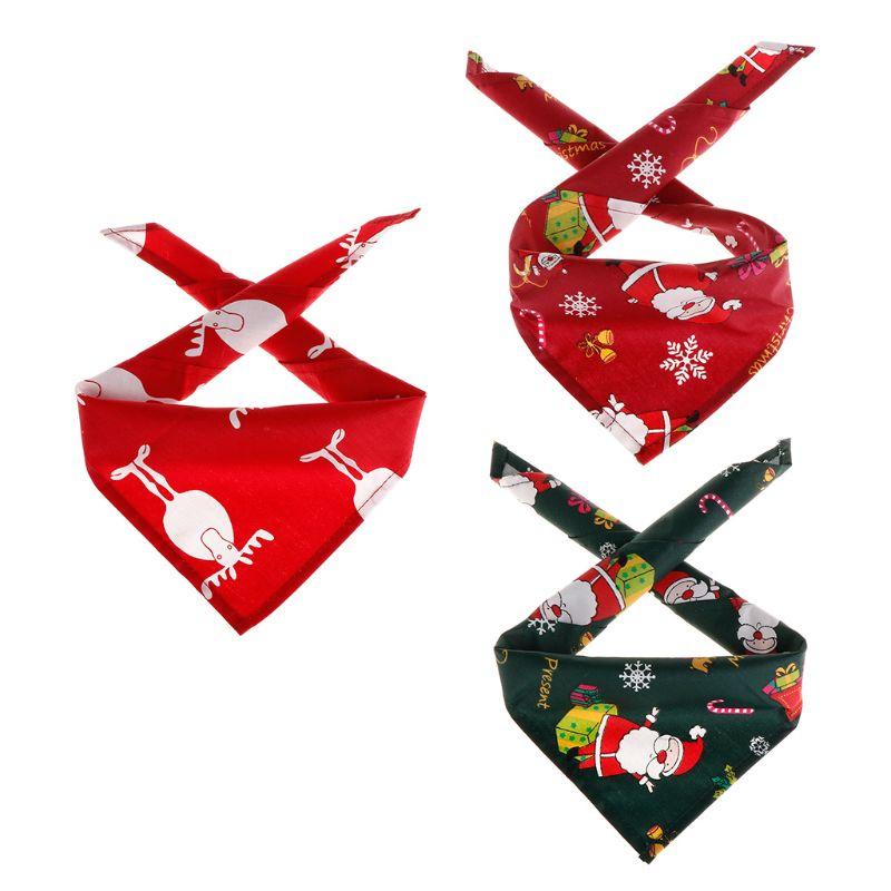 

Kennels & Pens Christmas Pet Towel Saliva Bandana Dog Puppy Cat Kitten Scarf Bib Cute Lovely Fashion Santa Claus Deer Supplies